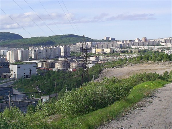 Вид на Мурманск из Колы